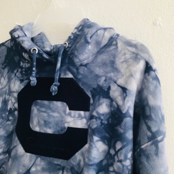 Blue Champion Tie Dye Reverse Weave Hoodie - Picture 2 of 6